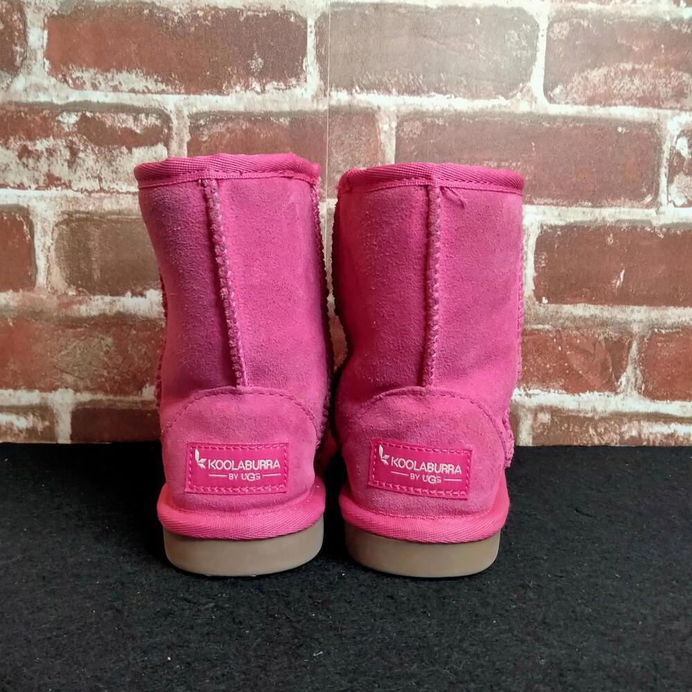 Koolaburra UGG Boots Girls Size 9 Pink Winter Leather Suede - Picture 5 of 6